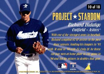 1996 Pinnacle - Project Stardom #10 Richard Hidalgo Back