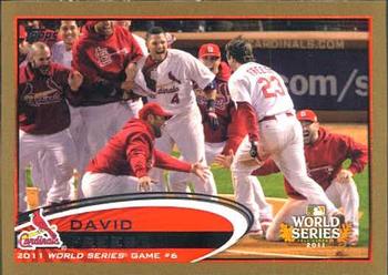 2012 Topps - Gold #291 David Freese Front