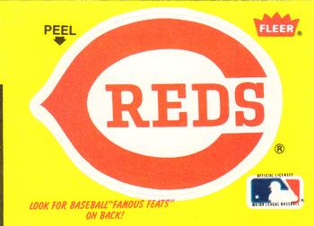 1986 Fleer - Team Stickers #NNO Cincinnati Reds Logo Front