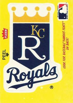 1986 Fleer - Team Stickers #NNO Kansas City Royals Logo Front