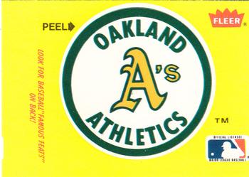 1986 Fleer - Team Stickers #NNO Oakland Athletics Logo Front