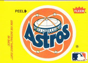 1986 Fleer - Team Stickers #NNO Houston Astros Logo Front