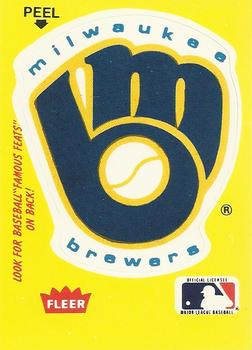 1986 Fleer - Team Stickers #NNO Milwaukee Brewers Logo Front