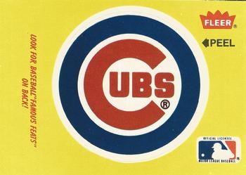 1986 Fleer - Team Stickers #NNO Chicago Cubs Logo Front