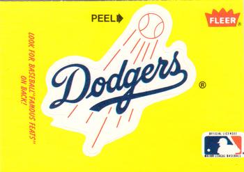 1986 Fleer - Team Stickers #NNO Los Angeles Dodgers Logo Front
