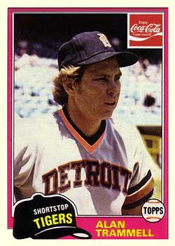 1981 Topps Coca-Cola Detroit Tigers #9 Alan Trammell  Front