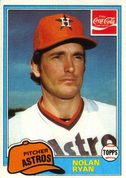 1981 Topps Coca-Cola Houston Astros #9 Nolan Ryan  Front