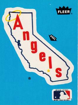 1985 Fleer - Team Stickers Small Print #NNO California Angels Logo Front
