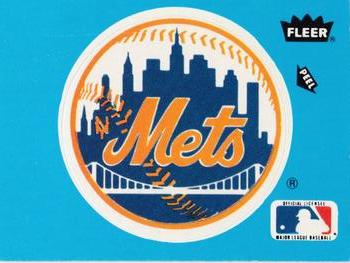 1985 Fleer - Team Stickers Small Print #NNO New York Mets Logo Front