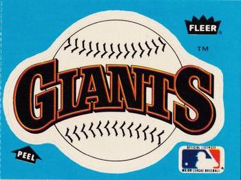 1985 Fleer - Team Stickers Small Print #NNO San Francisco Giants Logo Front