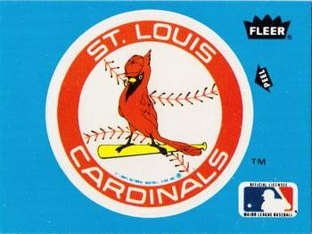 1985 Fleer - Team Stickers Small Print #NNO St. Louis Cardinals Logo Front