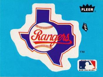 1985 Fleer - Team Stickers Small Print #NNO Texas Rangers Logo Front