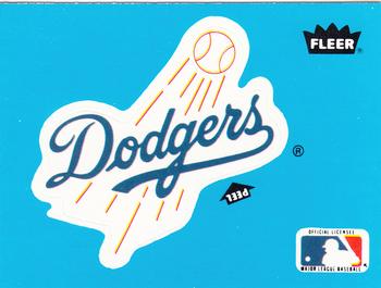 1985 Fleer - Team Stickers Small Print #NNO Los Angeles Dodgers Logo Front