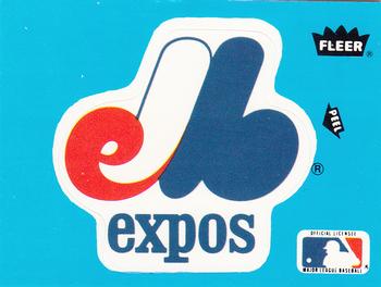1985 Fleer - Team Stickers Small Print #NNO Montreal Expos Logo Front