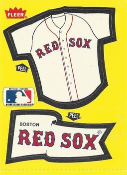 1985 Fleer - Team Stickers Small Print #NNO Boston Red Sox Jersey Front