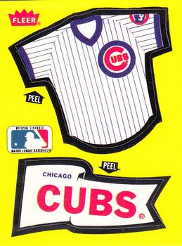 1985 Fleer - Team Stickers Small Print #NNO Chicago Cubs Jersey Front