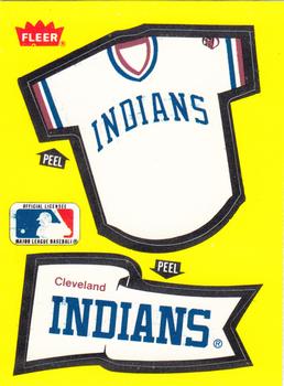 1985 Fleer - Team Stickers Small Print #NNO Cleveland Indians Jersey Front