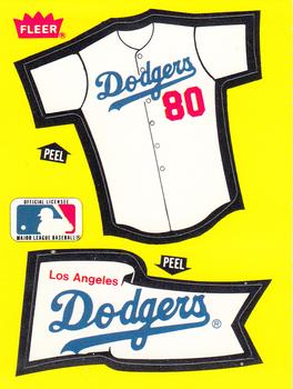 1985 Fleer - Team Stickers Small Print #NNO Los Angeles Dodgers Jersey Front