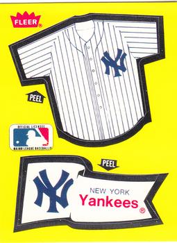 1985 Fleer - Team Stickers Small Print #NNO New York Yankees Jersey Front