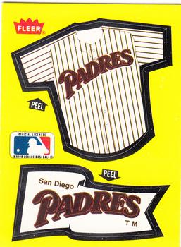1985 Fleer - Team Stickers Small Print #NNO San Diego Padres Jersey Front