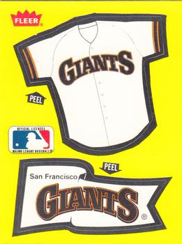 1985 Fleer - Team Stickers Small Print #NNO San Francisco Giants Jersey Front