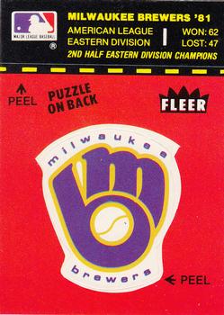 1982 Fleer - Team Stickers #NNO Milwaukee Brewers Logo Front