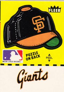 1982 Fleer - Team Stickers #NNO San Francisco Giants Cap Front