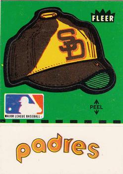1982 Fleer - Team Stickers #NNO San Diego Padres Cap Front