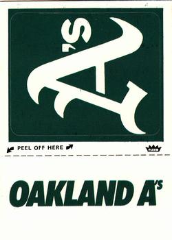 1982 Fleer - Team Stickers #NNO Oakland A's Monogram Front