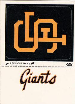 1982 Fleer - Team Stickers #NNO San Francisco Giants Monogram Front