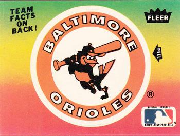 1983 Fleer - Team Stickers #NNO Baltimore Orioles Logo Front