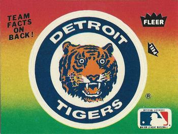 1983 Fleer - Team Stickers #NNO Detroit Tigers Logo Front
