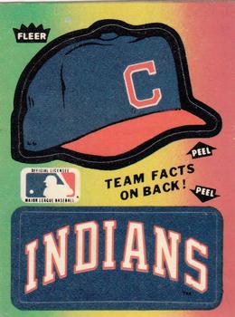 1983 Fleer - Team Stickers #NNO Cleveland Indians Cap Front