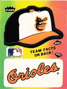 1983 Fleer - Team Stickers #NNO Baltimore Orioles Cap Front
