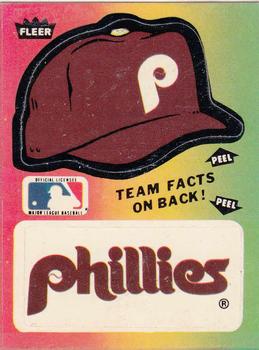1983 Fleer - Team Stickers #NNO Philadelphia Phillies Cap Front