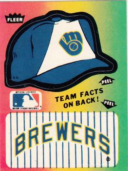 1984 Fleer - Team Stickers #NNO Milwaukee Brewers Cap Front
