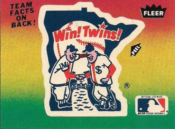 1984 Fleer - Team Stickers #NNO Minnesota Twins Logo Front