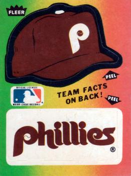 1984 Fleer - Team Stickers #NNO Philadelphia Phillies Cap Front