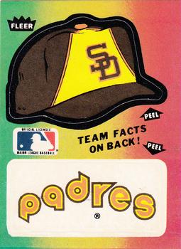 1984 Fleer - Team Stickers #NNO San Diego Padres Cap Front