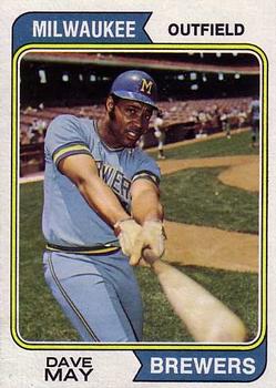 1974 Topps #12 Dave May Front