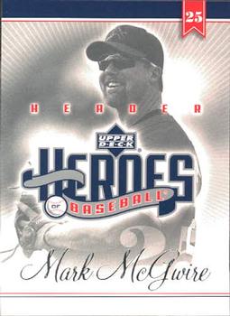2002 Upper Deck Prospect Premieres - Heroes of Baseball: Mark McGwire #HHMC Mark McGwire Front