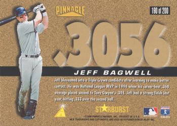 1996 Pinnacle - Starburst #190 Jeff Bagwell Back