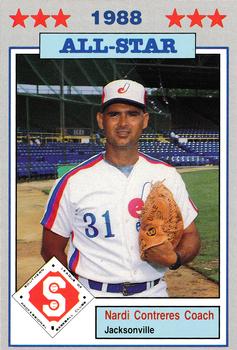 1988 Jennings Southern League All-Stars #40 Nardi Contreras Front