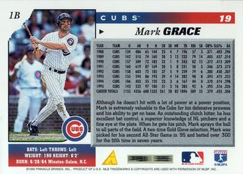 1996 Score #19 Mark Grace Back