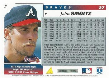 1996 Score #27 John Smoltz Back