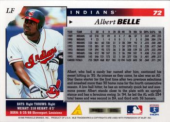 1996 Score #72 Albert Belle Back