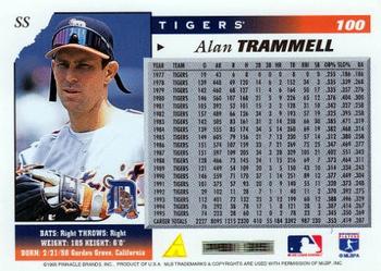 1996 Score #100 Alan Trammell Back