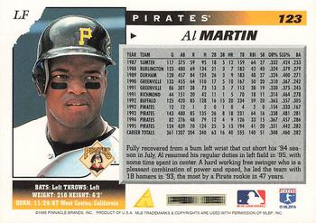 1996 Score #123 Al Martin Back