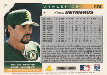 1996 Score #178 Steve Ontiveros Back