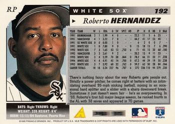 1996 Score #192 Roberto Hernandez Back